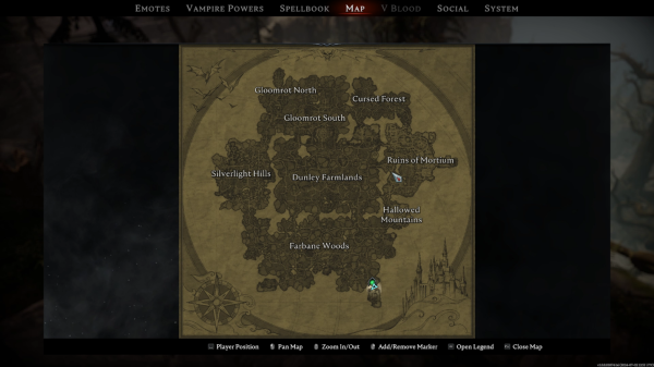 V Rising, V Rising Review, Vampire ARPG Map